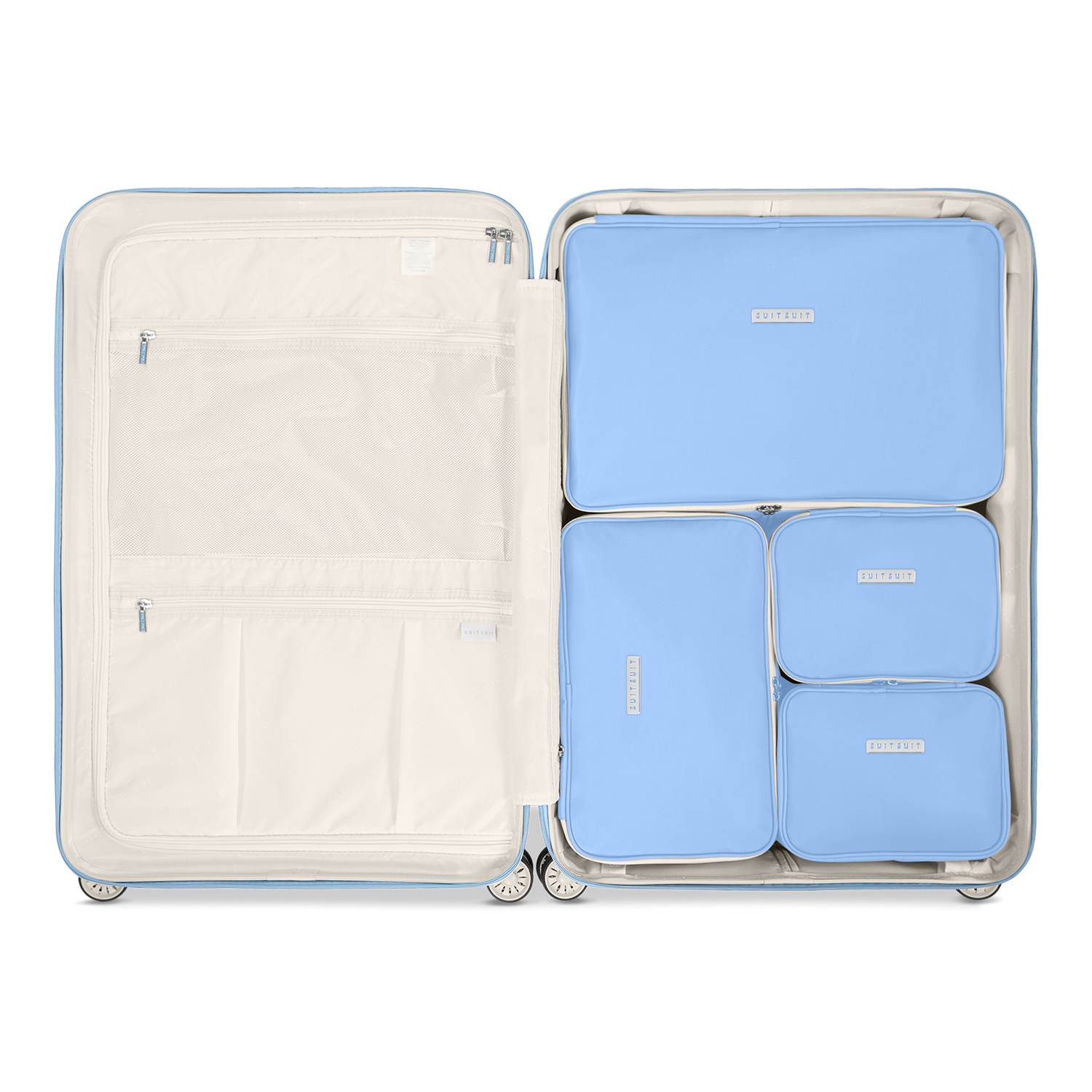 Fabulous Fifties - Chambray Blue - Packing Cube Set  (76 cm)