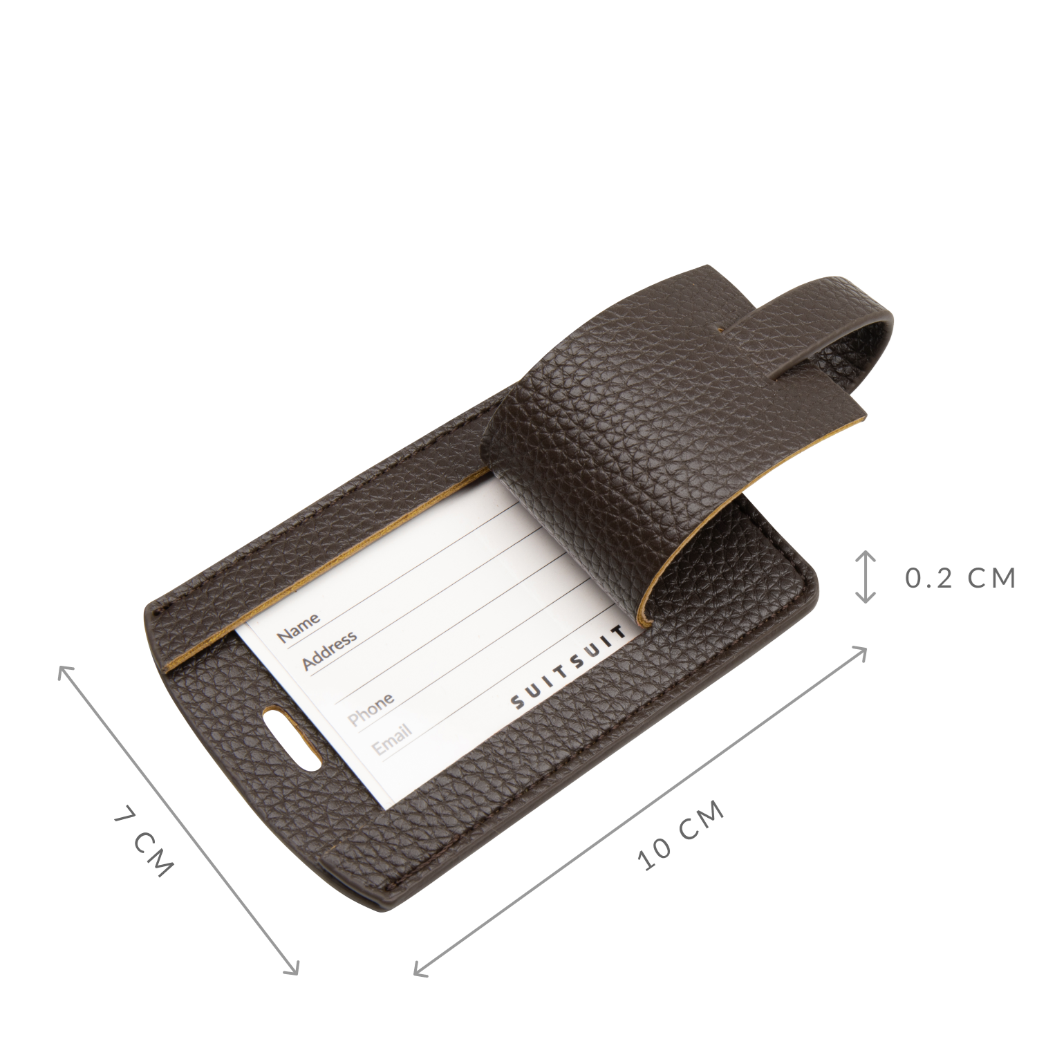 Fab Seventies Classic - Espresso Black - Luggage Tag