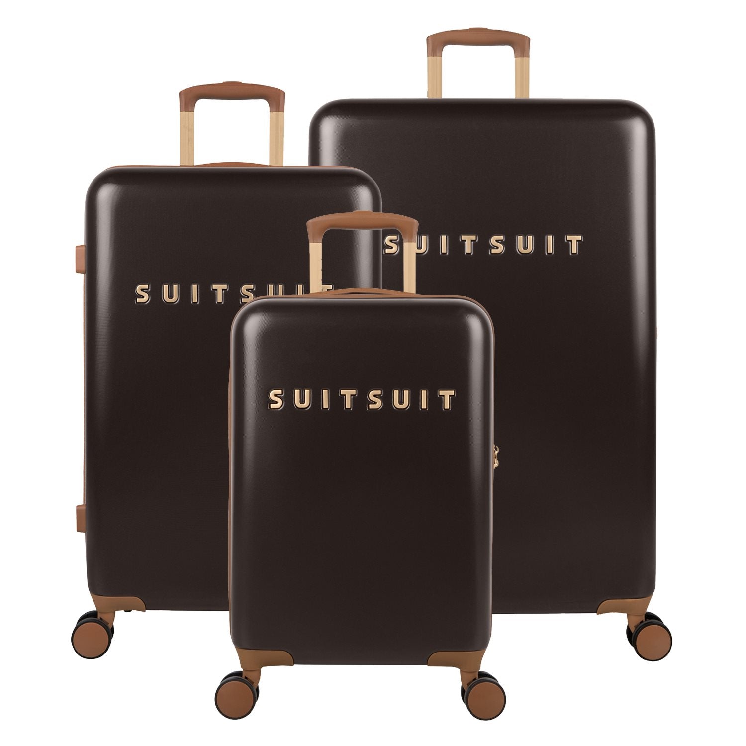 Fab Seventies Classic - Espresso Black - Luggage Set (20/24/28 inch)