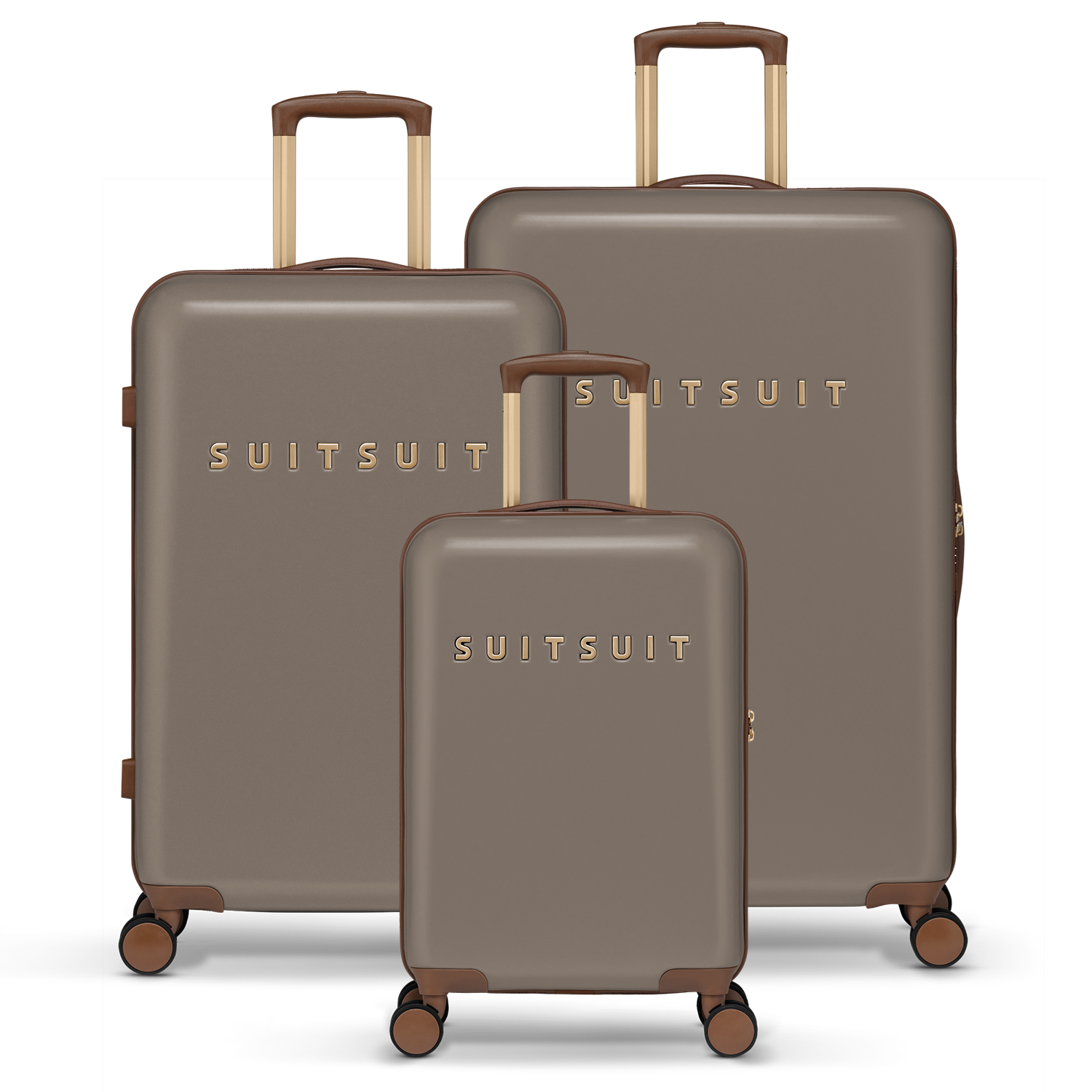 Fab Seventies - Taupe - Luggage Set (55/66/76 cm)