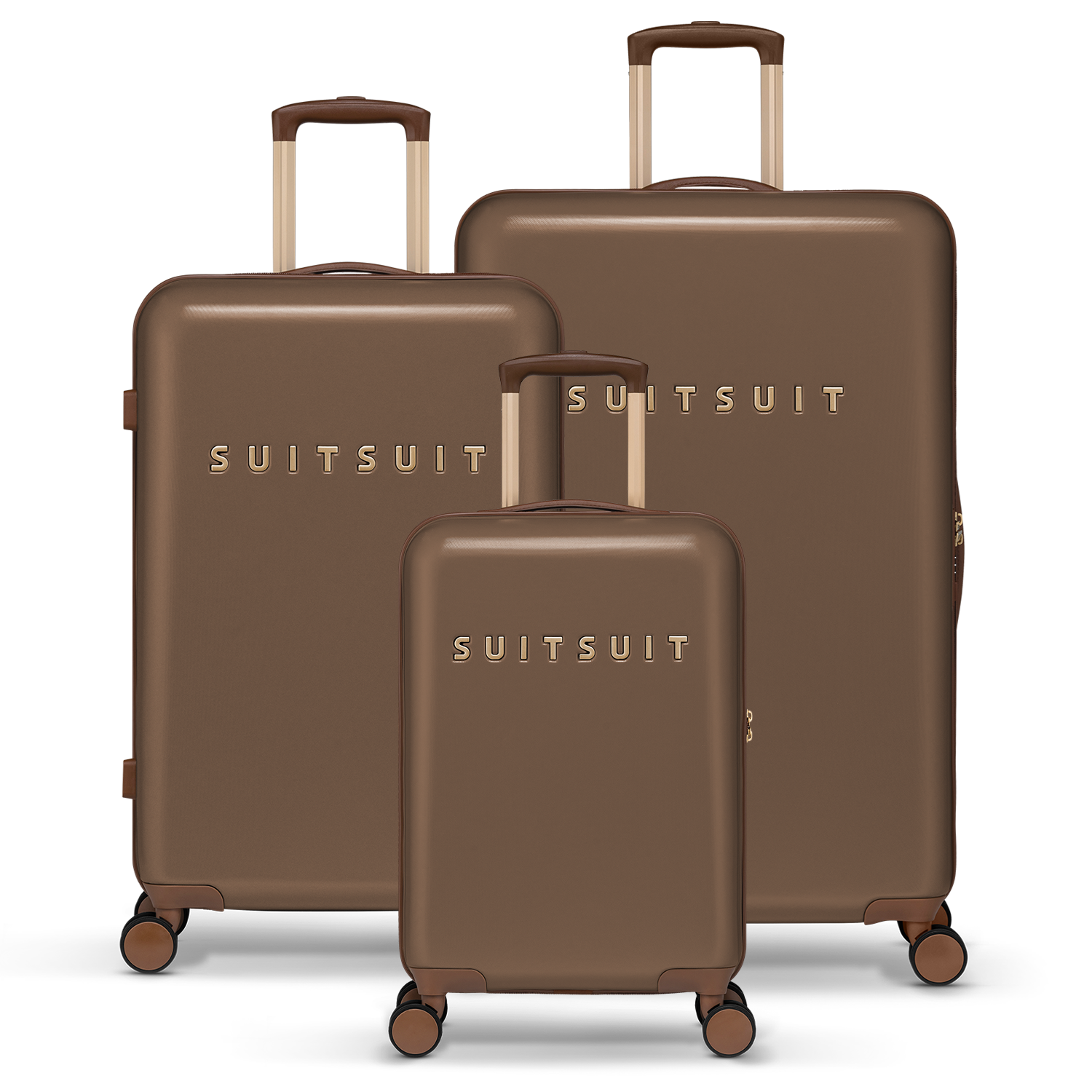 Fab Seventies - Cocoa Brown - Luggage Set (55/66/76 cm)