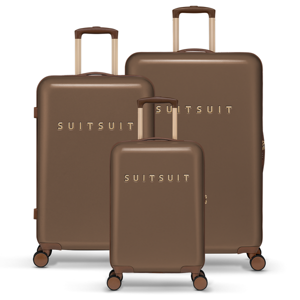 Fab Seventies - Cocoa Brown - Luggage Set (55/66/76 cm)