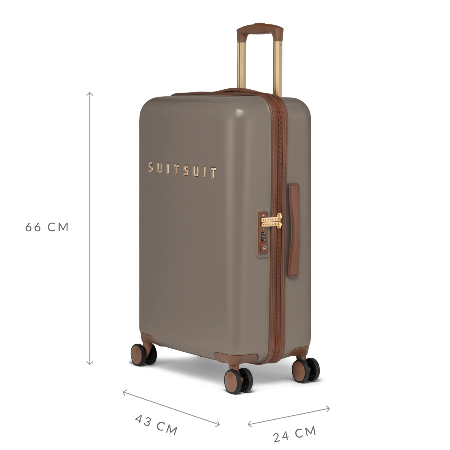 Fab Seventies - Taupe - Luggage Set (55/66/76 cm)