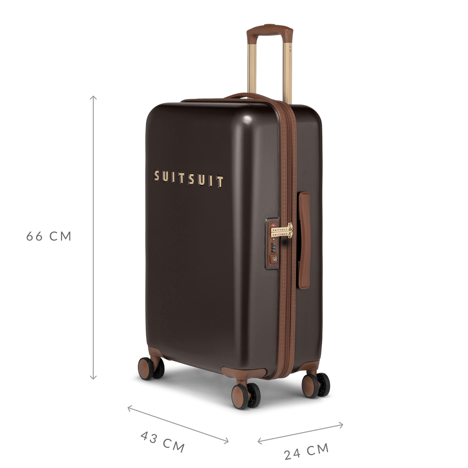 Fab Seventies Classic - Espresso Black - Check-in (66 cm)