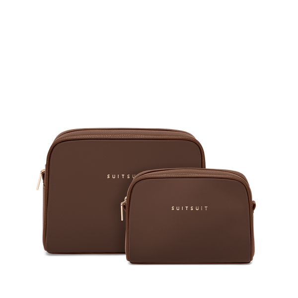 Serenity - Chocolate Brown - Toiletry Bag XL & Make-up Bag