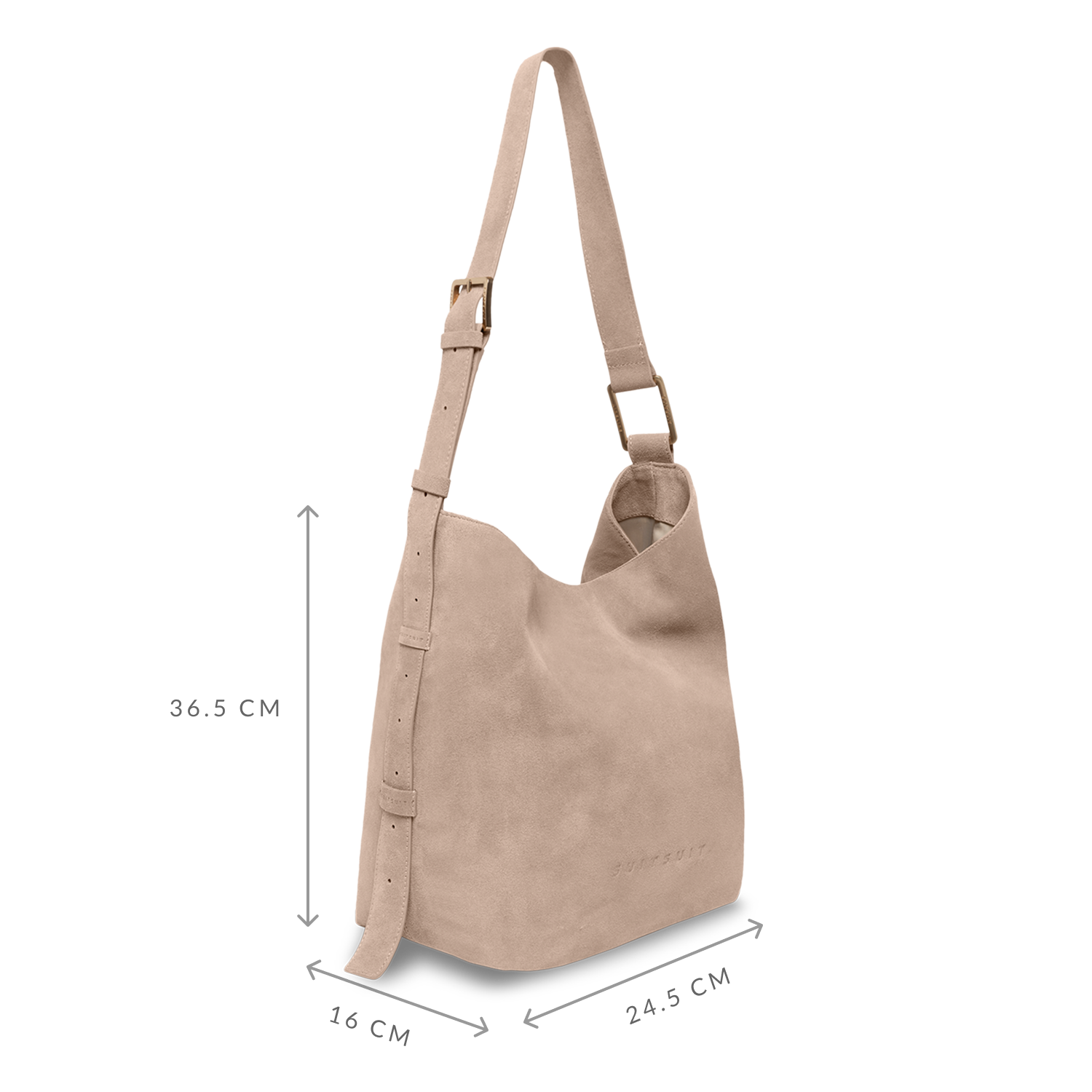 Serenity - Sandy Brown - Slouchy Bag (Suede)