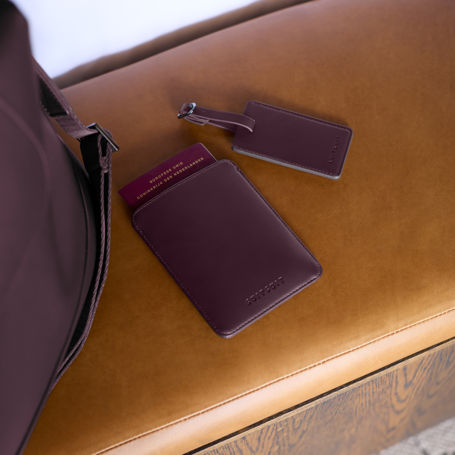 Mystique - Cherry Lacquer - Passport Sleeve & Luggage Tag L